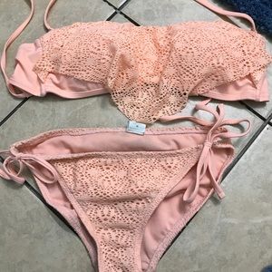 Peachy Pink Swim Suit Set